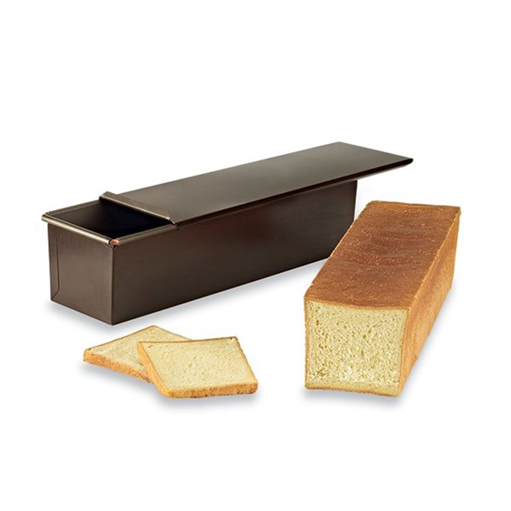 Stampo per pane in cassetta 30 cm antiaderente con coperchio - Tom Press