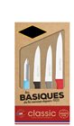Cofanetto 4 coltelli inox da cucina manico colorato prodotti in Francia