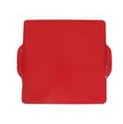 Piastra per forno e barbecue quadrata in ceramica 35 cm rossa Emile Henry