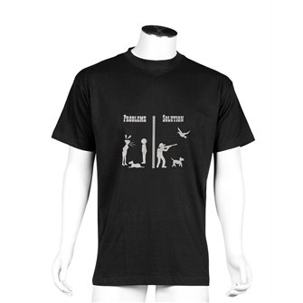 T-shirt uomo nera Bartavel Nature stampa umoristica litigio coppia & caccia 3XL