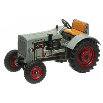 DEUTZ F2M 315 jouet tracteur mécanique miniature 1:25 en tôle de fer blanc fabriqué en Europe